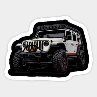 Jeep Wrangler White Sticker